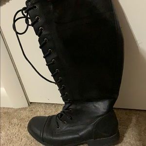 Lace up combat boots